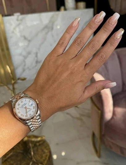 Rolex Datejust Two-Tone Rose Gold White Roman