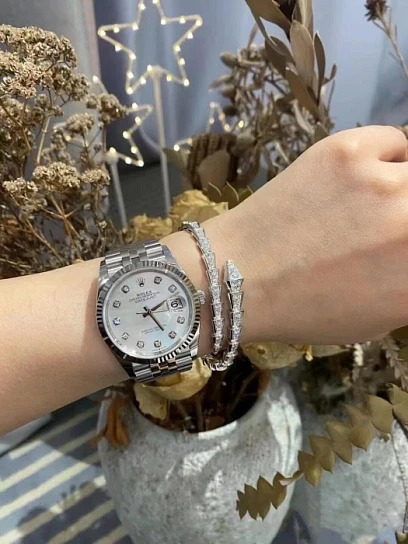 Rolex Datejust Steel White MOP Diamond Dial